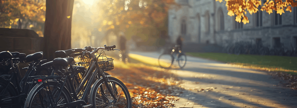 Row of bikes outside a Cambridge University